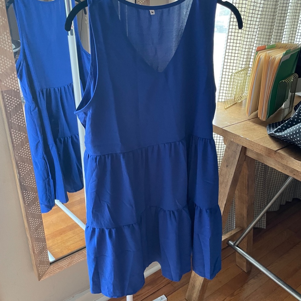 Blue Tiered Dress
